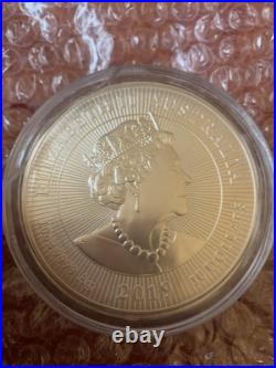 999 10oz Silver Solid Crocodile Australia Coin 2019 with Our Dear Queen. Rare