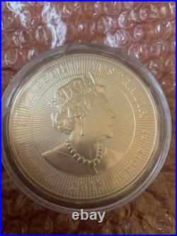 999 10oz Silver Solid Crocodile Australia Coin 2019 with Our Dear Queen. Rare