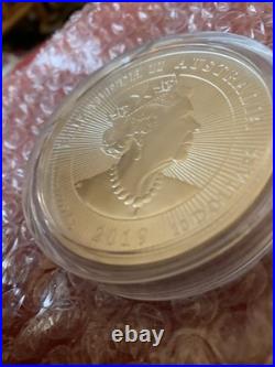 999 10oz Silver Solid Crocodile Australia Coin 2019 with Our Dear Queen. Rare