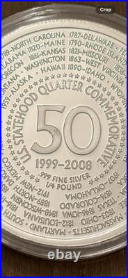 999 Fine Solid Silver 1/4 Pound National Collectors Mint Commemorative Round