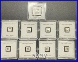 (9) Geiger Edelmetalle Original Premium Silver -In Assay 8-1 gram 1 -10 gram
