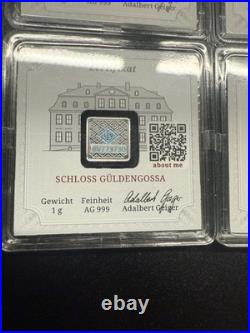 (9) Geiger Edelmetalle Original Premium Silver -In Assay 8-1 gram 1 -10 gram (9) Geiger Edelmetalle Original Premium Silver -In Assay 8-1 gram 1 -10 gram