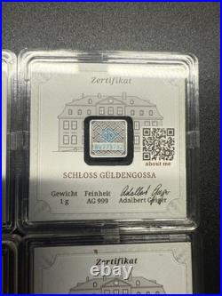 (9) Geiger Edelmetalle Original Premium Silver -In Assay 8-1 gram 1 -10 gram