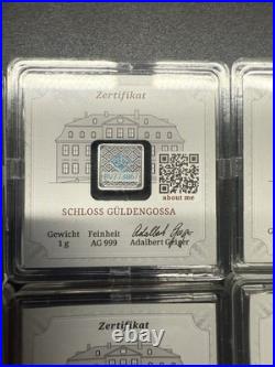 (9) Geiger Edelmetalle Original Premium Silver -In Assay 8-1 gram 1 -10 gram (9) Geiger Edelmetalle Original Premium Silver -In Assay 8-1 gram 1 -10 gram