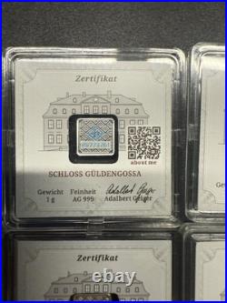 (9) Geiger Edelmetalle Original Premium Silver -In Assay 8-1 gram 1 -10 gram (9) Geiger Edelmetalle Original Premium Silver -In Assay 8-1 gram 1 -10 gram