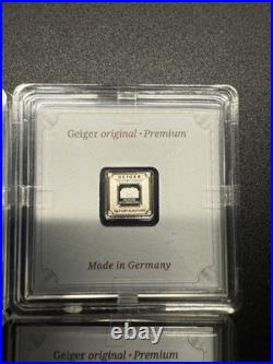 (9) Geiger Edelmetalle Original Premium Silver -In Assay 8-1 gram 1 -10 gram (9) Geiger Edelmetalle Original Premium Silver -In Assay 8-1 gram 1 -10 gram