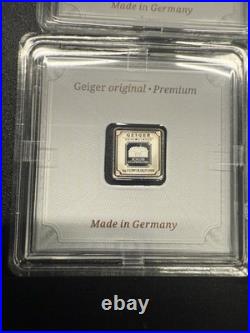 (9) Geiger Edelmetalle Original Premium Silver -In Assay 8-1 gram 1 -10 gram (9) Geiger Edelmetalle Original Premium Silver -In Assay 8-1 gram 1 -10 gram