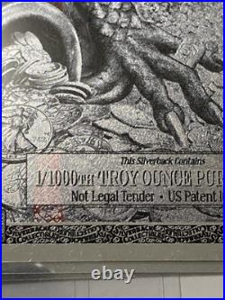 9 Silverback Dragons Limited Edition. 999 Fine Silver Note Consecutive Numbers