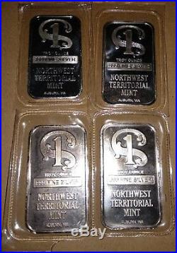 9 x Sealed Northwest Territorial Mint 1 oz 1oz. 999 solid silver bar