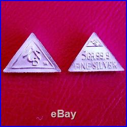 ACB 1000 PACK INGOT Pyramid Silver SOLID BULLION MINTED 5grain BARS 99.9 FINE Ag