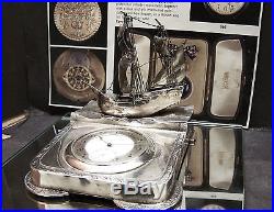 Antique C1907 Iwc Shauffhausen Solid 900 Silver Super Rare Naval Desk Stand Wow