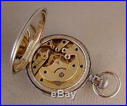 Antique Longines Solid Silver Hunter Case Great Looking Pocket Watch Year 1888