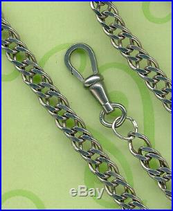 ANTIQUE SOLID SILVER POCKET WATCH CHAIN or PENDANT CHAIN 48 CM SEAL