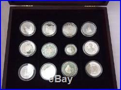 A Cased Solid Silver Coin Collection In Honour Of Hm The Queen Mother
