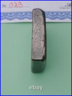 Abe. A & Sons 2.03oz silver bar with COA Sandon BC Canada Great charm and toning