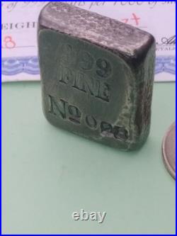 Abe. A & Sons 2.03oz silver bar with COA Sandon BC Canada Great charm and toning