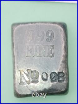 Abe. A & Sons 2.03oz silver bar with COA Sandon BC Canada Great charm and toning