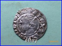Alexander III Penny Silver Hammered Scottish Coin, Rare 28 points solid stars