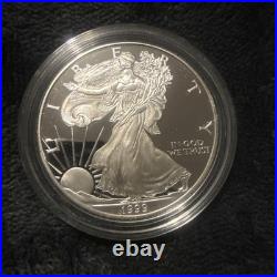 American Eagle Solid 999 Silver Proof 1999 1 Ounce Cased And Boxed