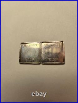 American Indian Set Three 1 Oz. 999 Fine Silver Rounds Two 1/4 Oz Square Buffalo
