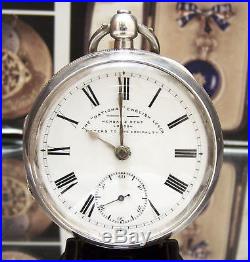 Antique 1906 Finchley Sub Division Police Retirement Solid Silver Watch & Albert