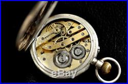 Antique 800 solid silver GURZELEN Remontoir pocket watch