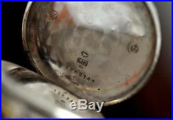 Antique 800 solid silver GURZELEN Remontoir pocket watch
