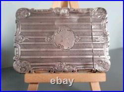 Antique 925 Silver Victorian 1849 card case Birmingham. Not Scrap Or Bullion