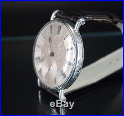 Antique C1820 fusee solid silver wrist watch Breguet anti-shock parachute system