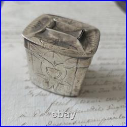 Antique Dutch Solid Silver Pill Box Antique Dutch Solid Silver Pill Box