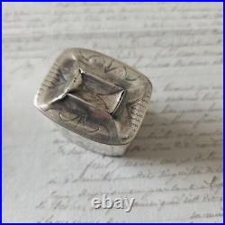 Antique Dutch Solid Silver Pill Box Antique Dutch Solid Silver Pill Box