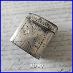 Antique Dutch Solid Silver Pill Box