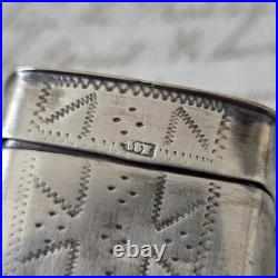 Antique Dutch Solid Silver Pill Box