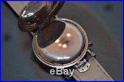 Antique IWC WW1 military pilot's men's watch solid silver