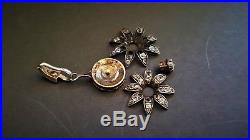 Antique Ladies Victorian Solid Silver French Paste Crystal Locket Pendant