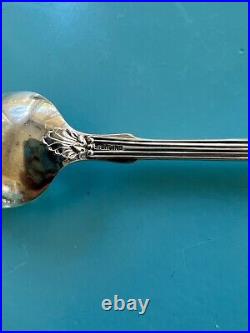 Antique MINT 1880 sterling 12 gumbo/bullion spoons, King pattern, sm. Mono