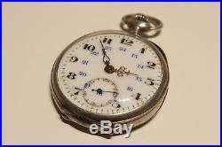 Antique Nice Hand Carved Small Ladies Solid Silver Unbranded Pocket Watch