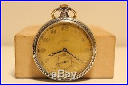 Antique Rare Beautiful Germany Solid Silver Men's Mechanical Watch Junghans 15