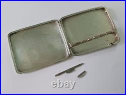 Antique Silver Cigarette Case Kanji Handmade Japanese Antique Antique Silver Cigarette Case Kanji Handmade Japanese Antique