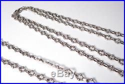 Antique Solid Silver Fancy Link Guard Chain