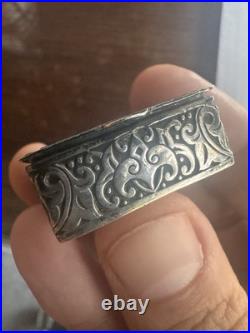 Antique Solid Silver Pill Box