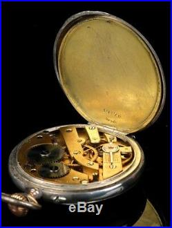 Antique Solid-Silver Pocket Watch. Cylinder-Type. Switzerland, Circa 1900
