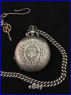Antique Solid Silver Pocket with Russian Imperial Coat of Arms