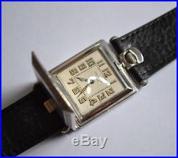 Antique Solid Silver Rolex Trench Military WW1 Mens wristwatch
