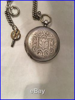 Antique Solid Silver Russian Pocket watch with Stend