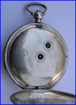 Antique Stambul/tunel Solid Silver Key Wind Pocket Watch Ottoman Empire Market