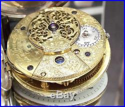 Antique The Duke Of Wellington Pocket Presentation Watch Verge 1820 Solid Silver