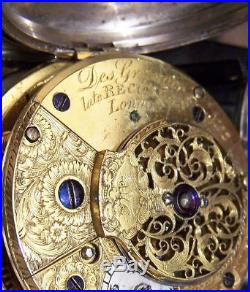 Antique The Duke Of Wellington Pocket Presentation Watch Verge 1820 Solid Silver