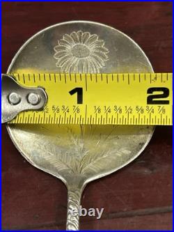 Antique Tilden Thurber & Co Small Serving Bullion Spoon Acid Etched Flower 18 G Antique Tilden Thurber & Co Small Serving Bullion Spoon Acid Etched Flower 18 G