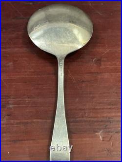 Antique Tilden Thurber & Co Small Serving Bullion Spoon Acid Etched Flower 18 G Antique Tilden Thurber & Co Small Serving Bullion Spoon Acid Etched Flower 18 G